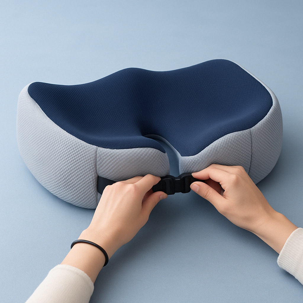OrthoFlex Memory Foam Seat Cushion For Posture Support