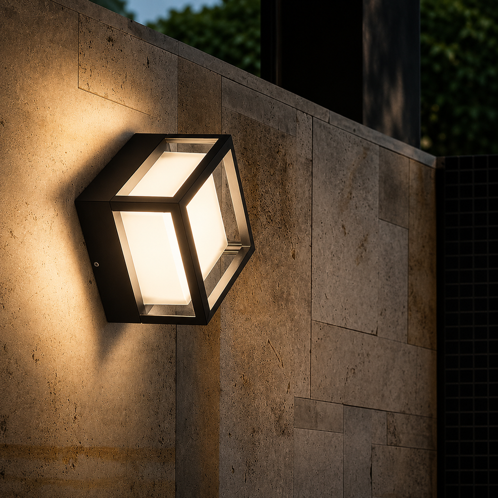 ضوء عمود خارجي للحديقة والممر مع مصباح LED مدمج