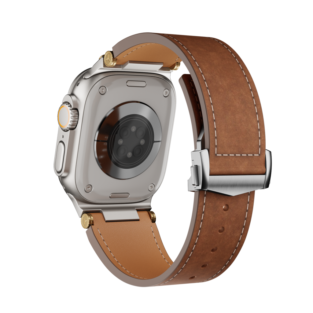 Apple Watch premium læderrem med foldespænde