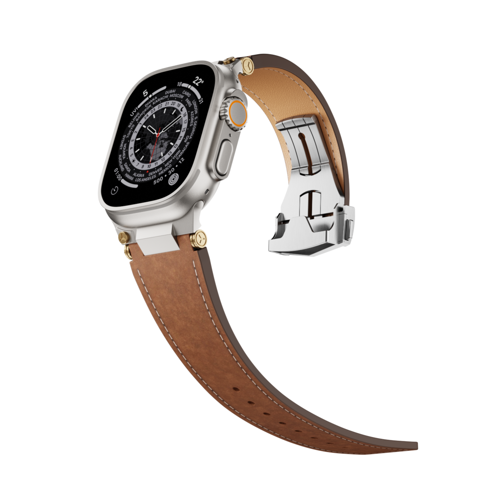 Apple Watch premium læderrem med foldespænde