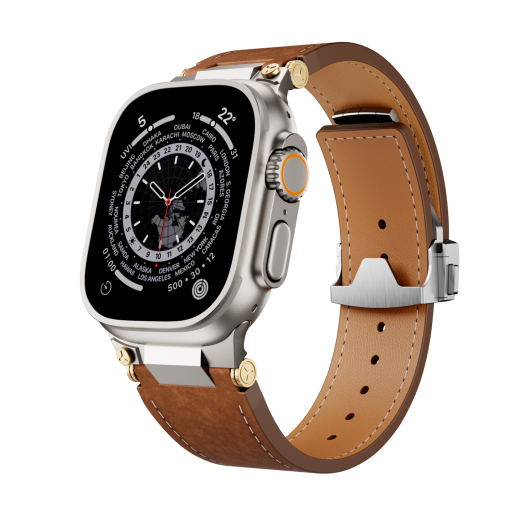 Apple Watch premium læderrem med foldespænde
