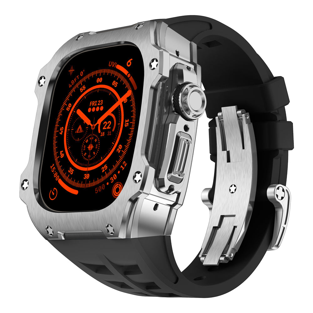 Apple Watch Ultra RM7015 Silver Vanguard pouzdro z nerezové oceli