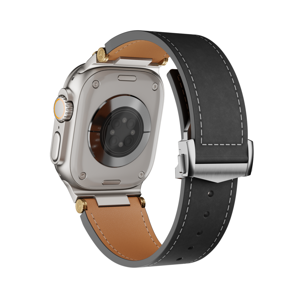 Apple Watch premium læderrem med foldespænde