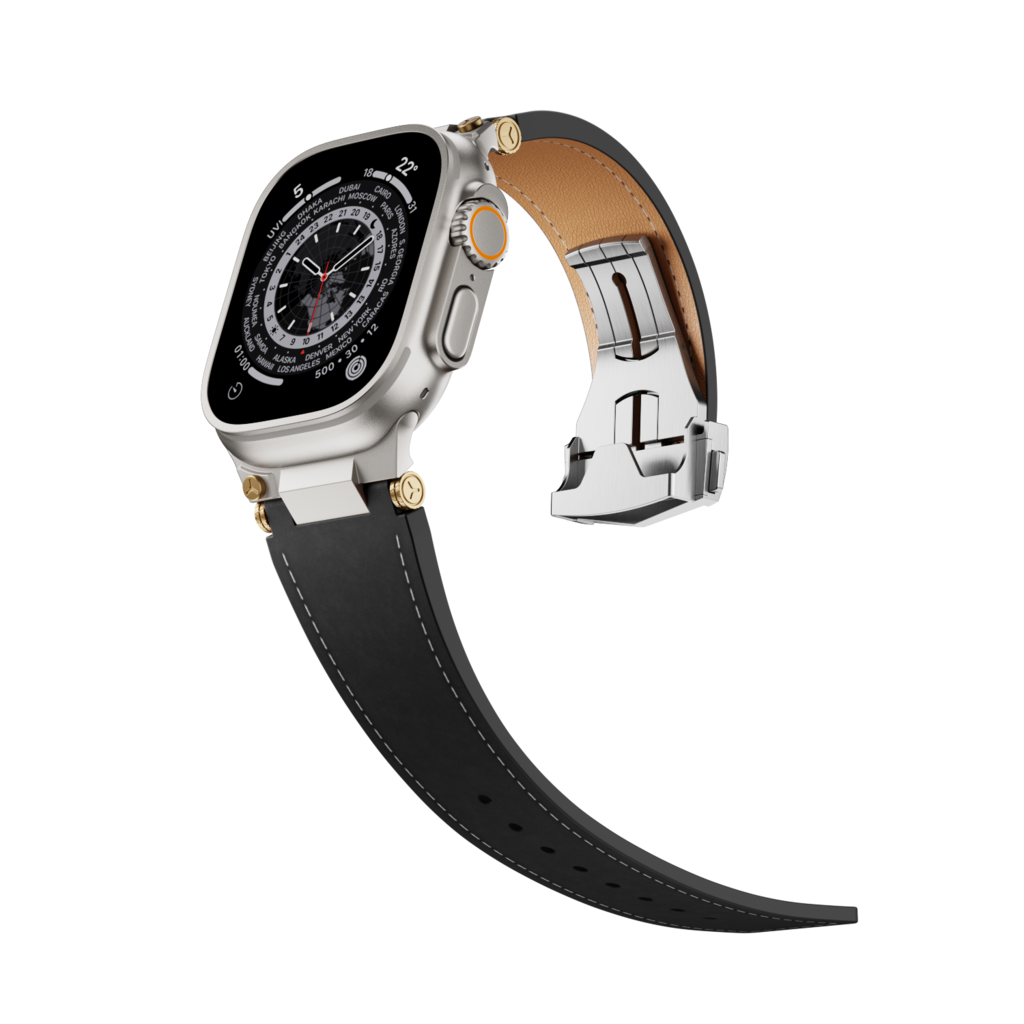 Apple Watch premium læderrem med foldespænde