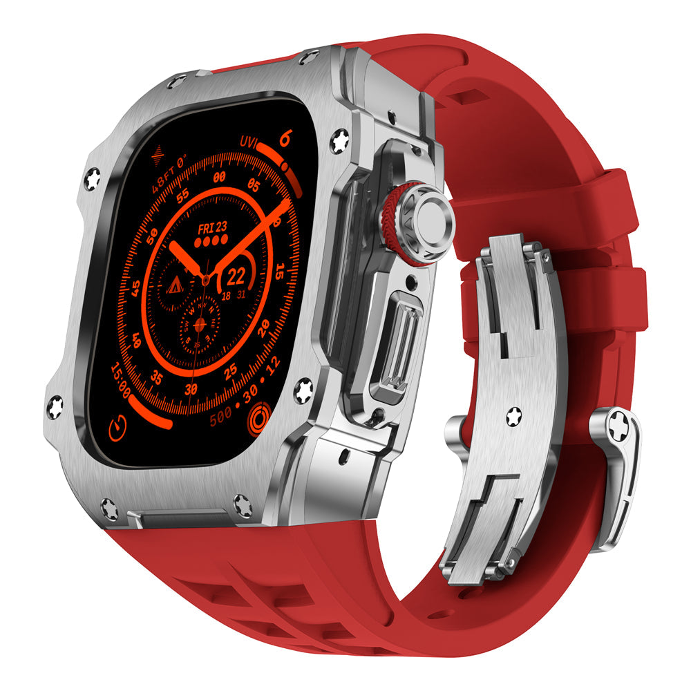 Apple Watch Ultra RM7015 Silver Vanguard pouzdro z nerezové oceli