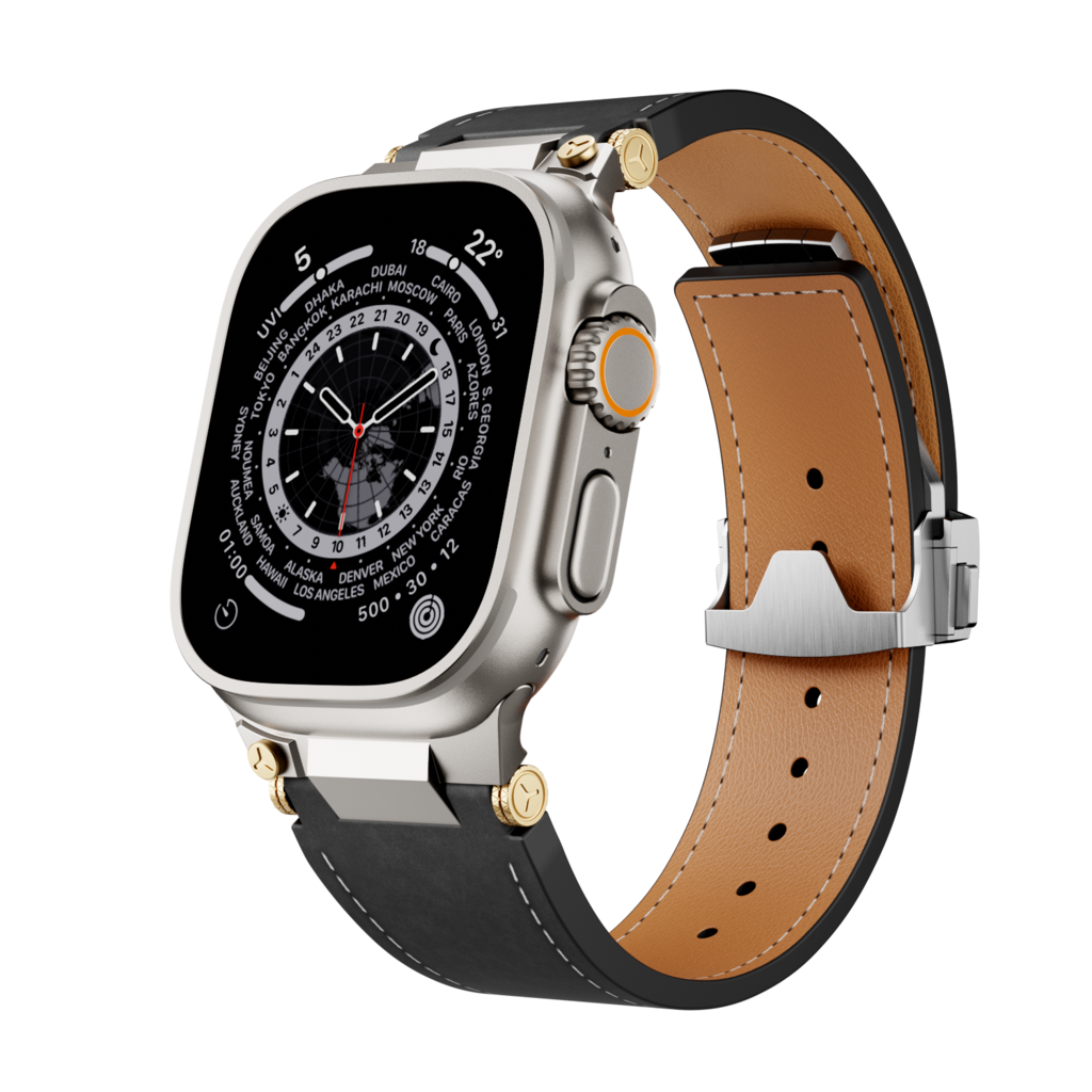Apple Watch premium læderrem med foldespænde