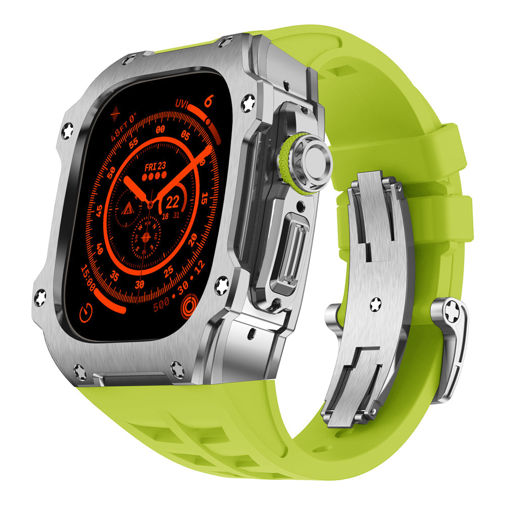 Apple Watch Ultra RM7015 Silver Vanguard pouzdro z nerezové oceli