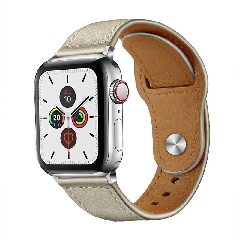 Skórzana pętla do Apple Watch z wyrafinowanym, codziennym wyglądem