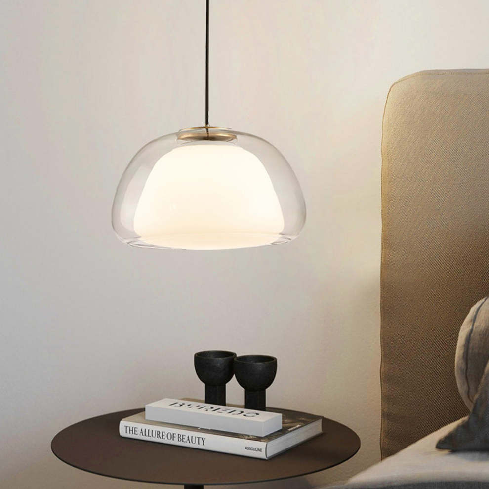 Aurora Milk Glass Pendant Light Modern Hanging Lamp