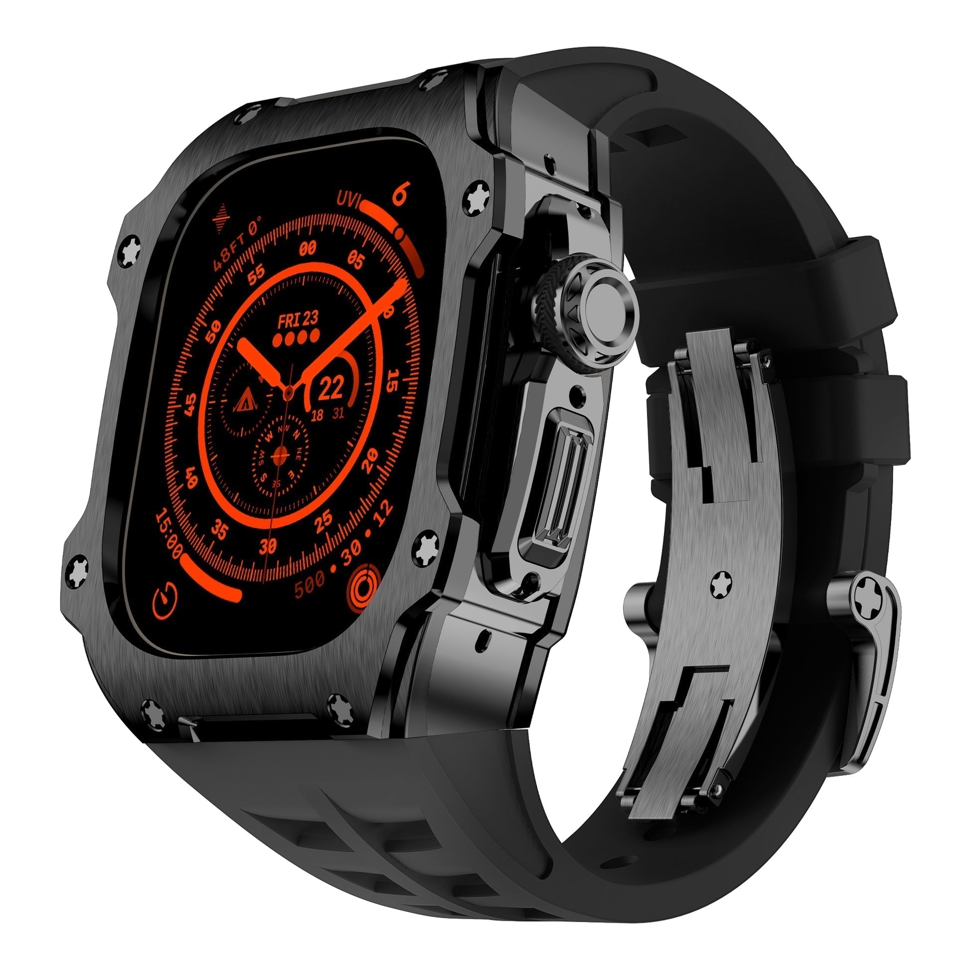 Apple Watch Ultra Dark Vanguard RM7015 Black Stainless Case