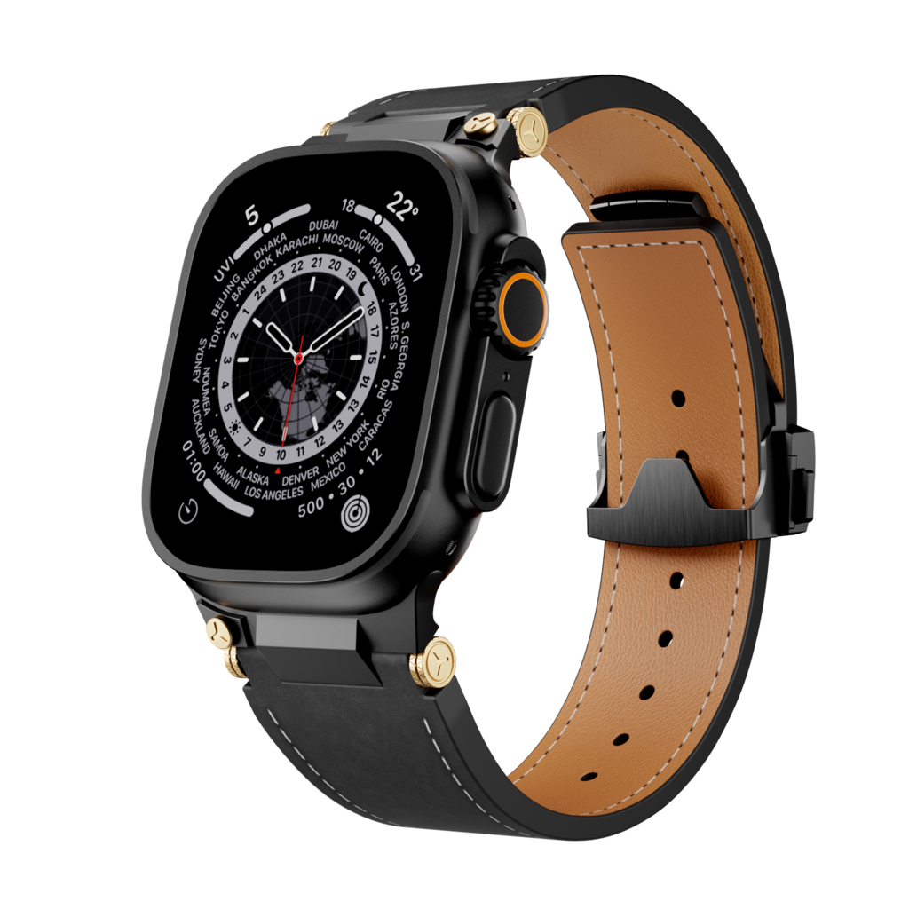 Apple Watch premium læderrem med foldespænde