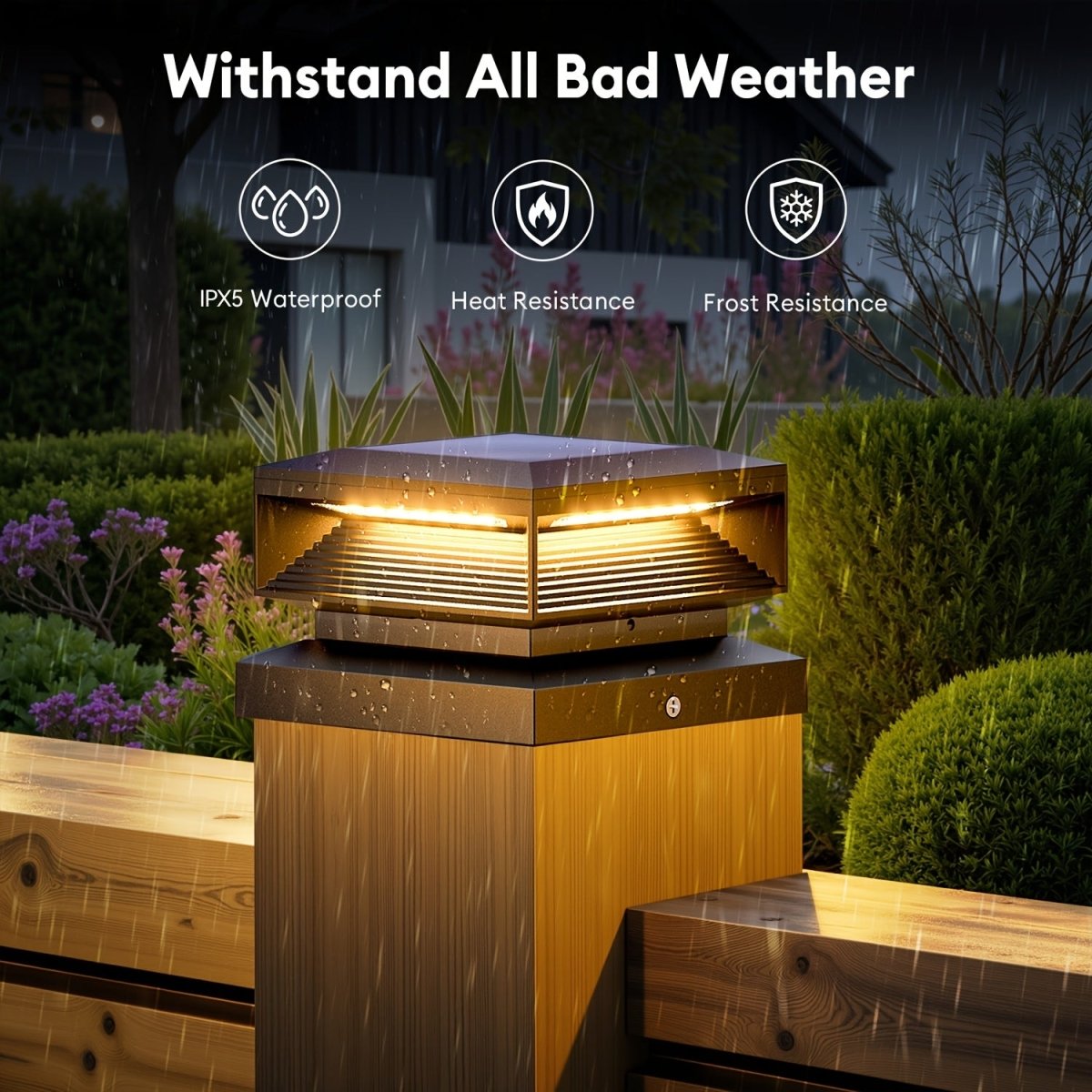 SHINEFLOW Solar Post Lights For Patios And Decks And Garden Paths