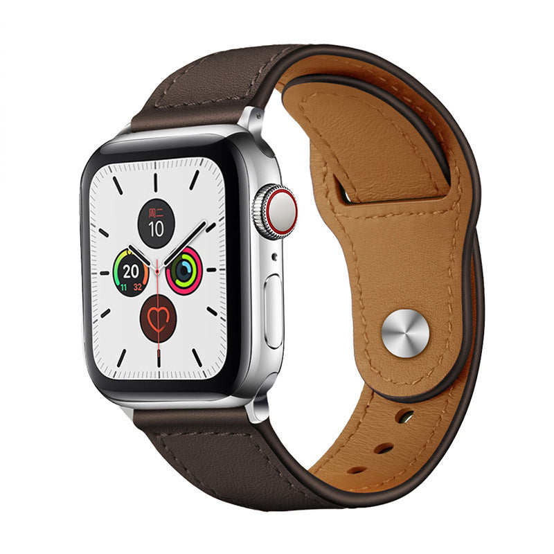 Skórzana pętla do Apple Watch z wyrafinowanym, codziennym wyglądem