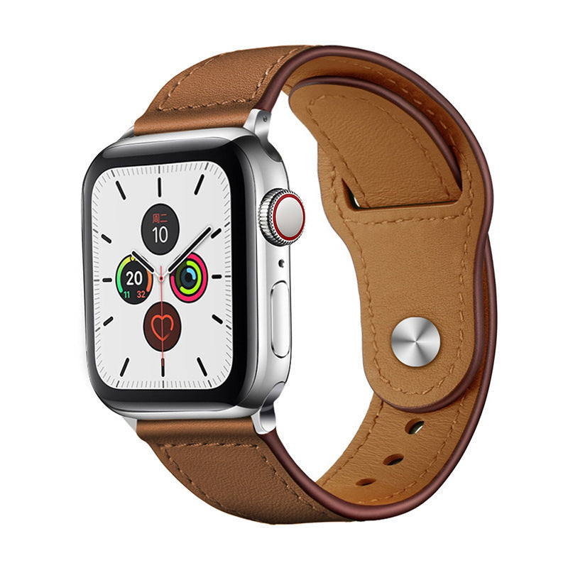 Skórzana pętla do Apple Watch z wyrafinowanym, codziennym wyglądem