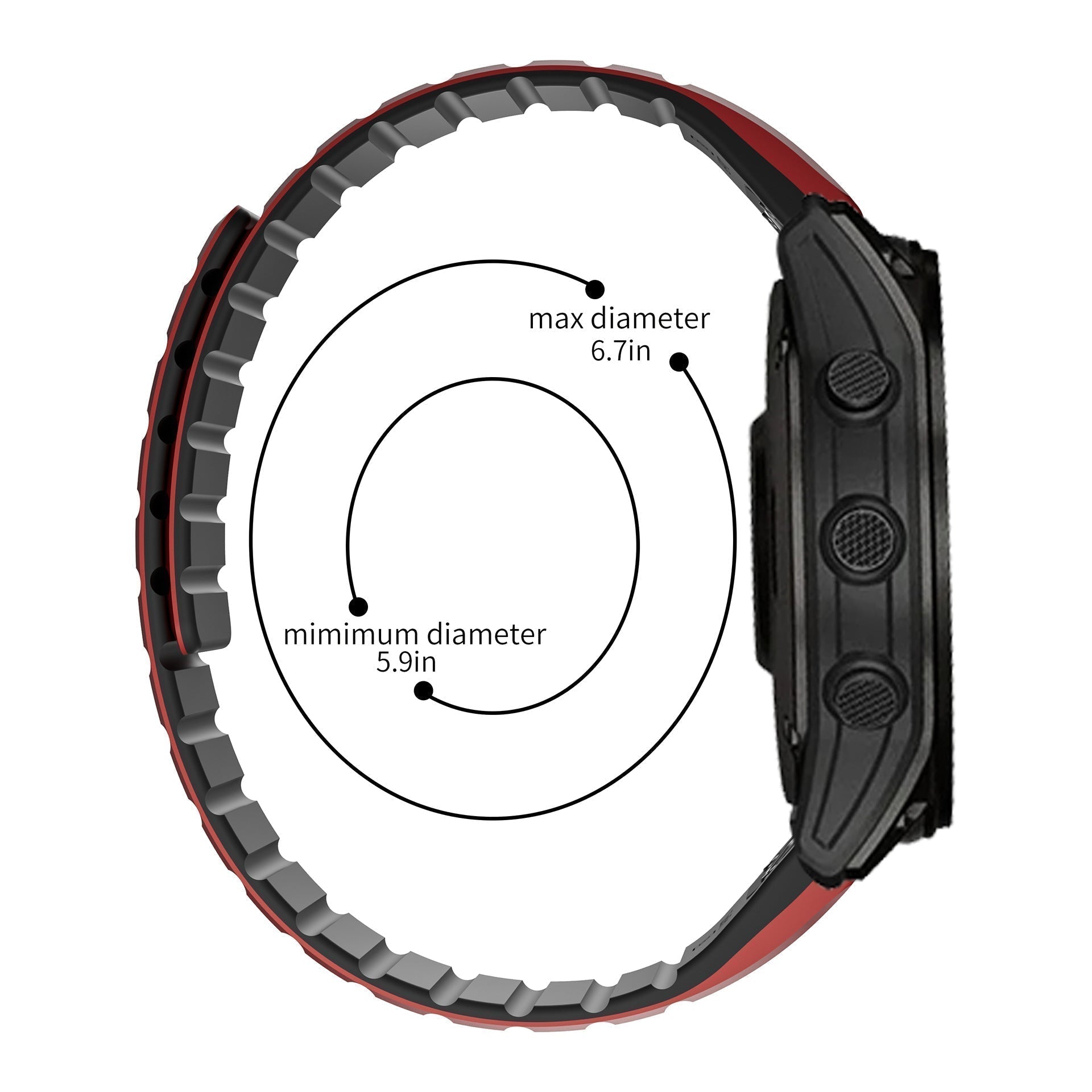 Silikon-Magnetarmband für Garmin-Uhr