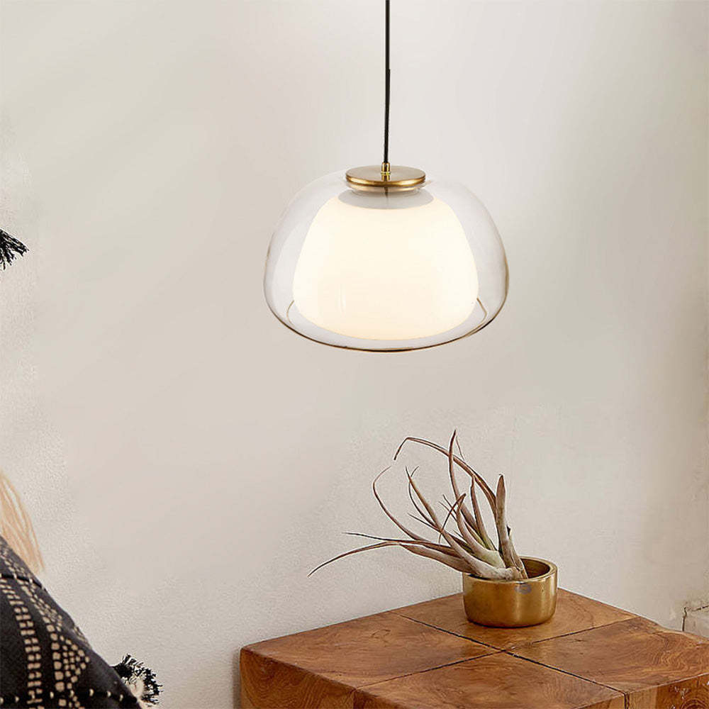 Aurora Milk Glass Pendant Light Modern Hanging Lamp