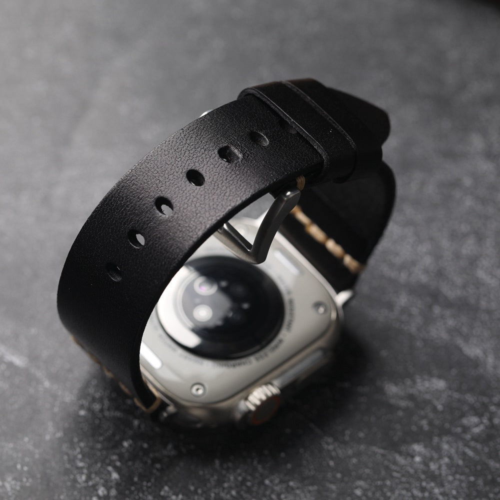 Men's Apple Watch Leather Strap In Full-Grain Style Affordable Luxury