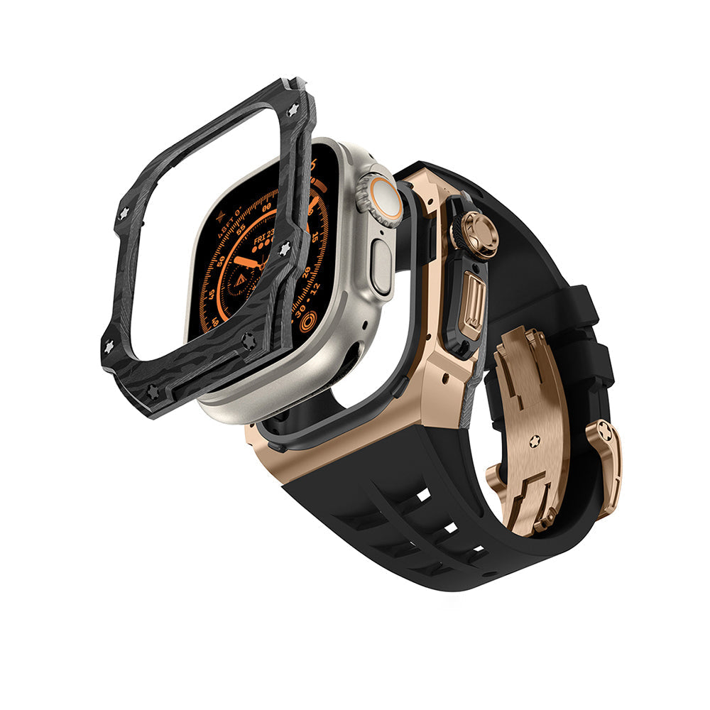 Apple Watch Ultra Case In Carbon Fiber RM7015 Titanium Edition
