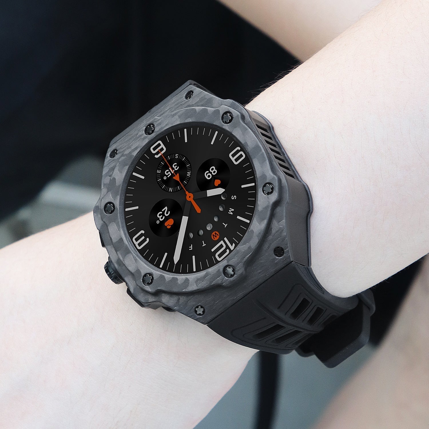Carbonfiber-etui og remsæt til Samsung Galaxy Watch 7 Ultra 47mm