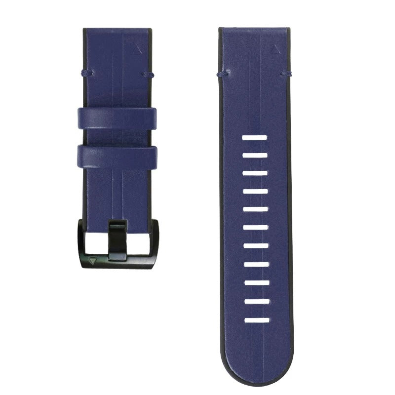Silikon-Leder-Uhrenarmband für Garmin Fenix 8 7X 7 5X 5 6