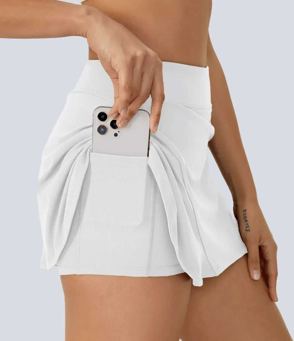 Baseline Pro Two-In-One Tennis Skirt With Hidden Pockets And Flat Waistband For Women