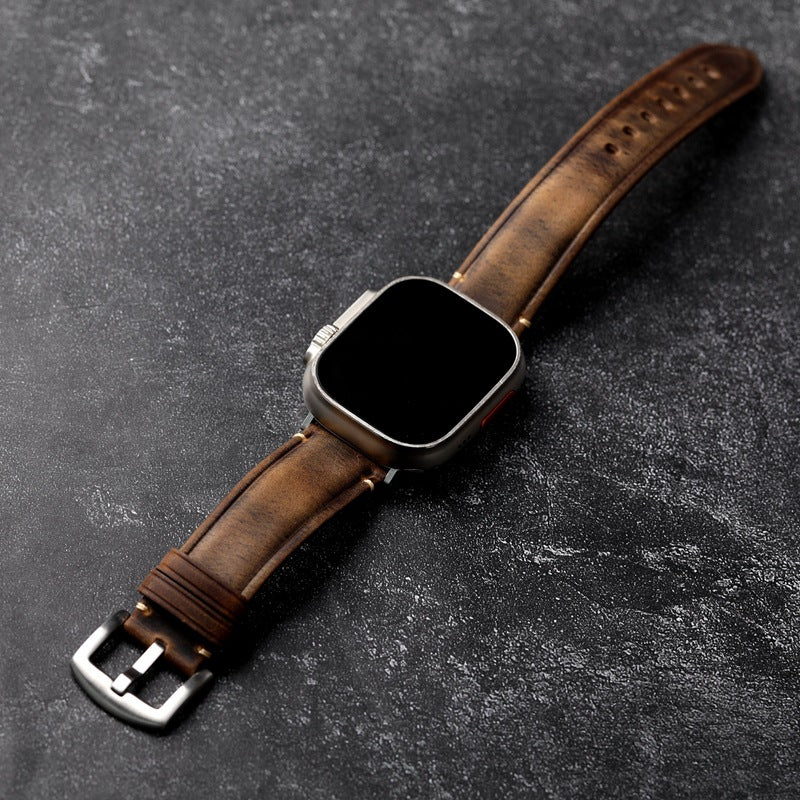 Dunkelbraunes klassisches Uhrenarmband für den täglichen Gebrauch und Reisen