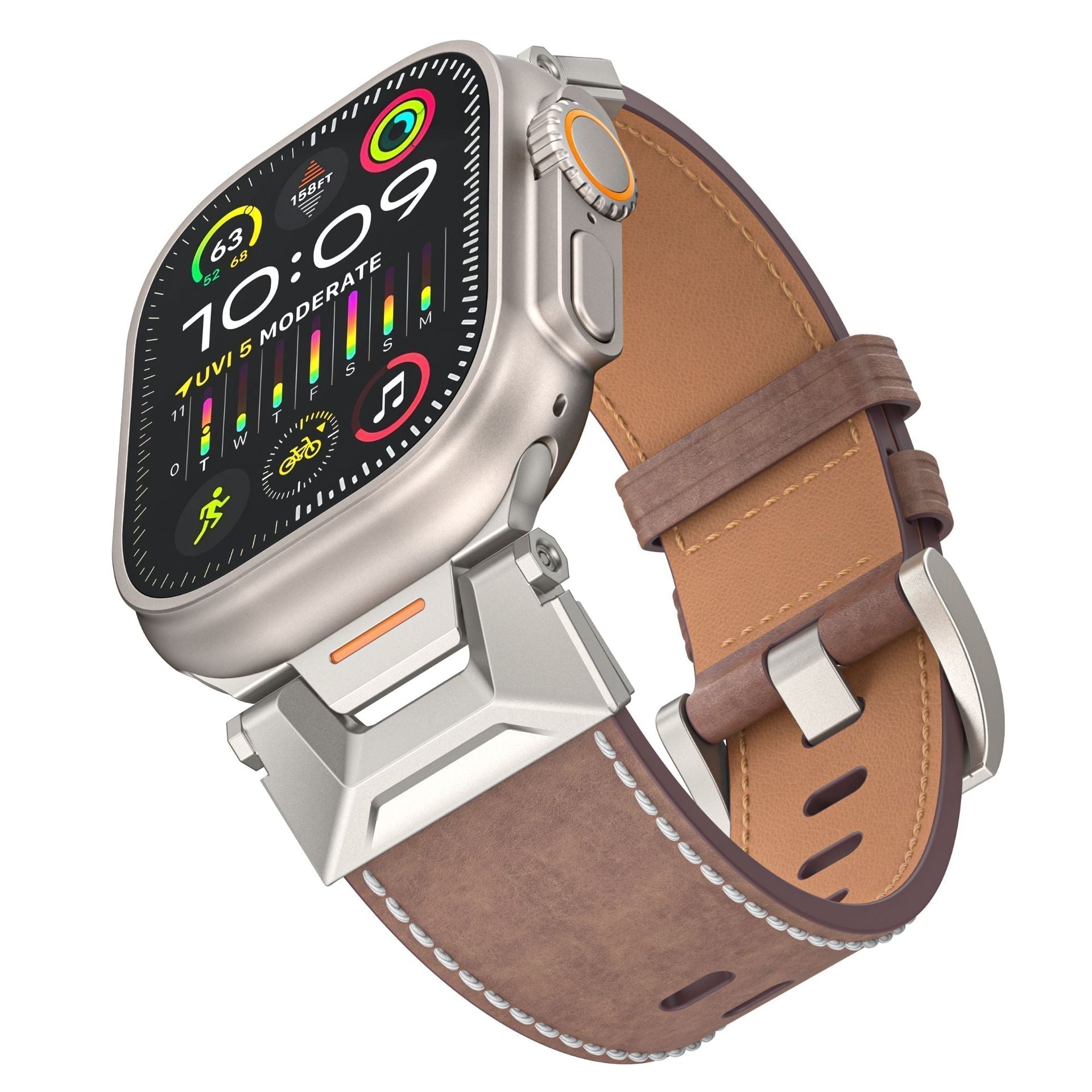 Ny Explorer-læderrem til Apple Watch