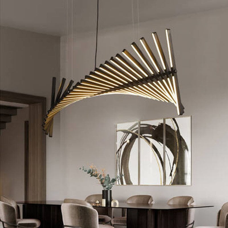 Quillbone Chandelier With Remote And Adjustable Bulbs