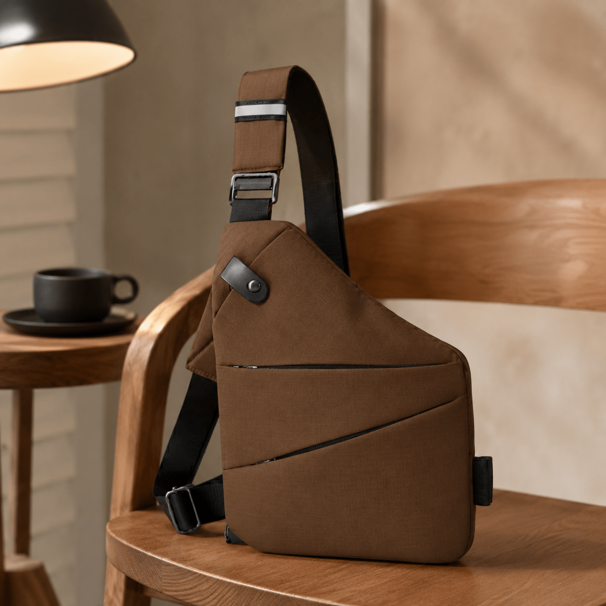 Bolso bandolera TRAVGUARD con protección RFID y diseño repelente al agua