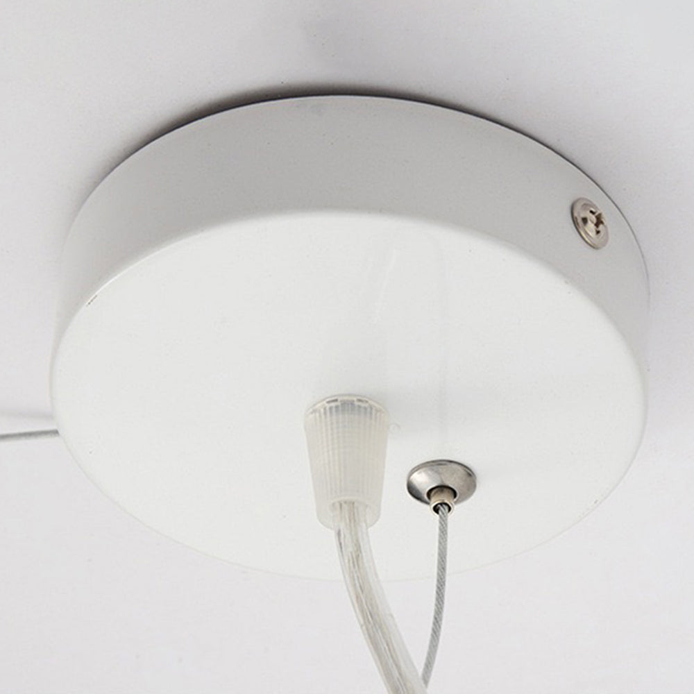 NebulaGlow sky LED pendellampe i hvit PVC-bomull