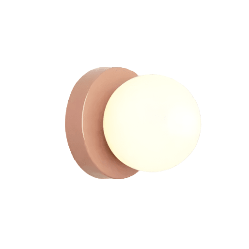 Aplique de pared LED con globo de vidrio nórdico y base metálica minimalista