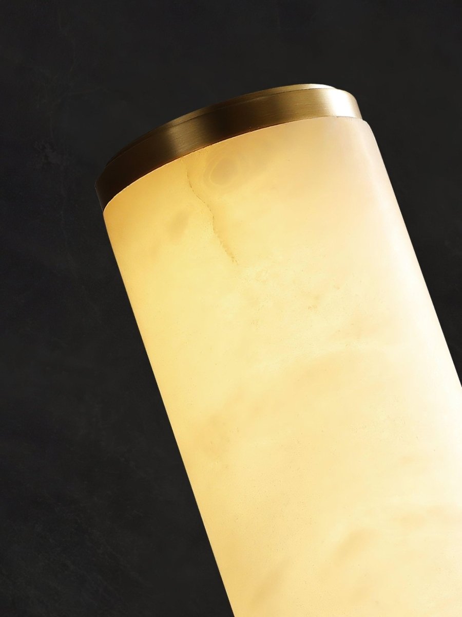 Alabaster Tube Wall Sconce With One Light LED Fixture