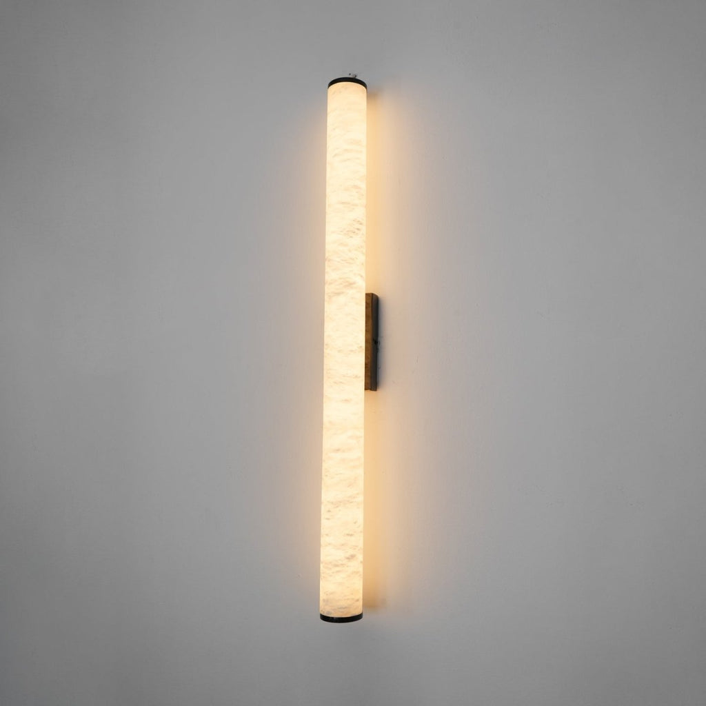 Alabaster Tube Wall Sconce With One Light LED Fixture