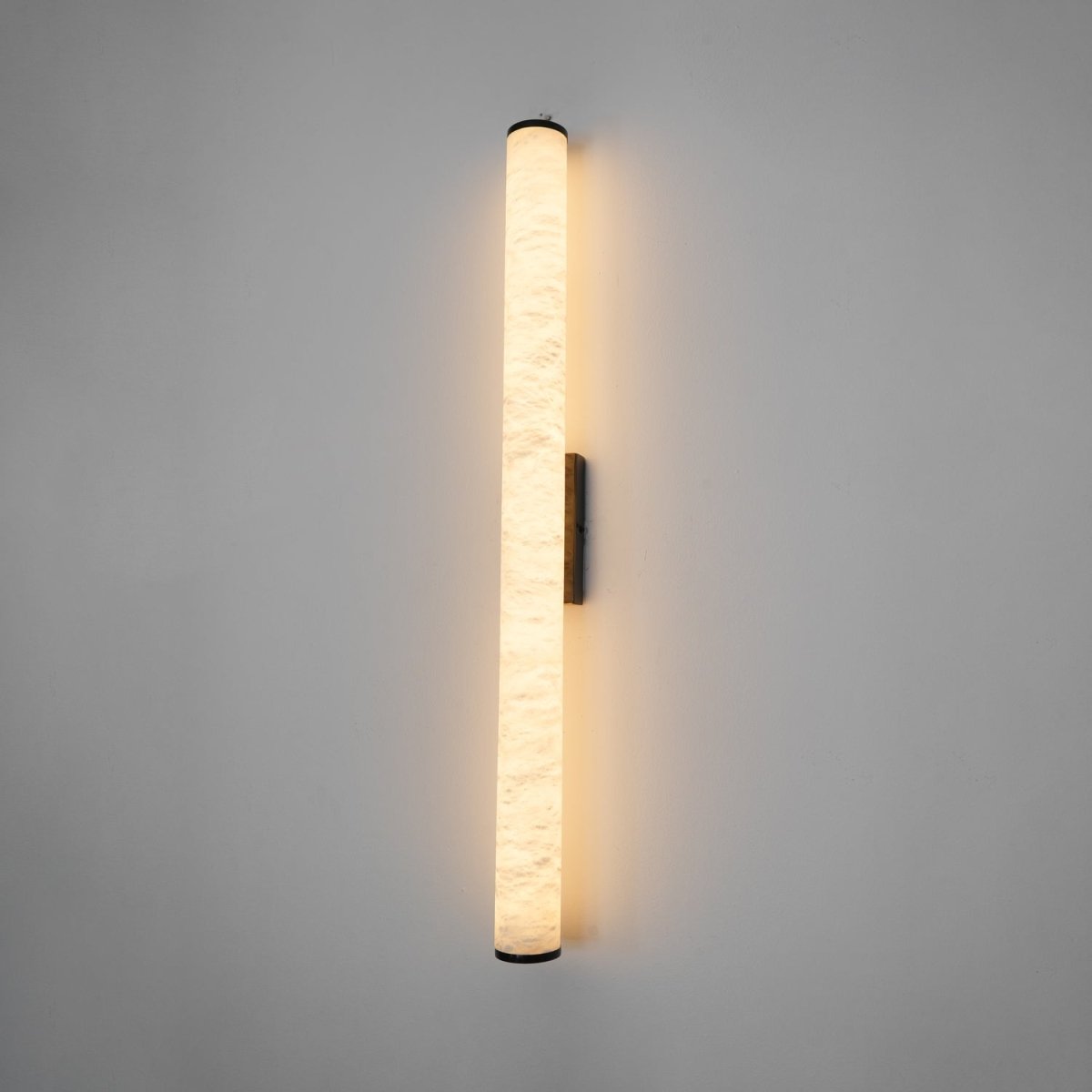 Alabaster Tube Wall Sconce With One Light LED Fixture