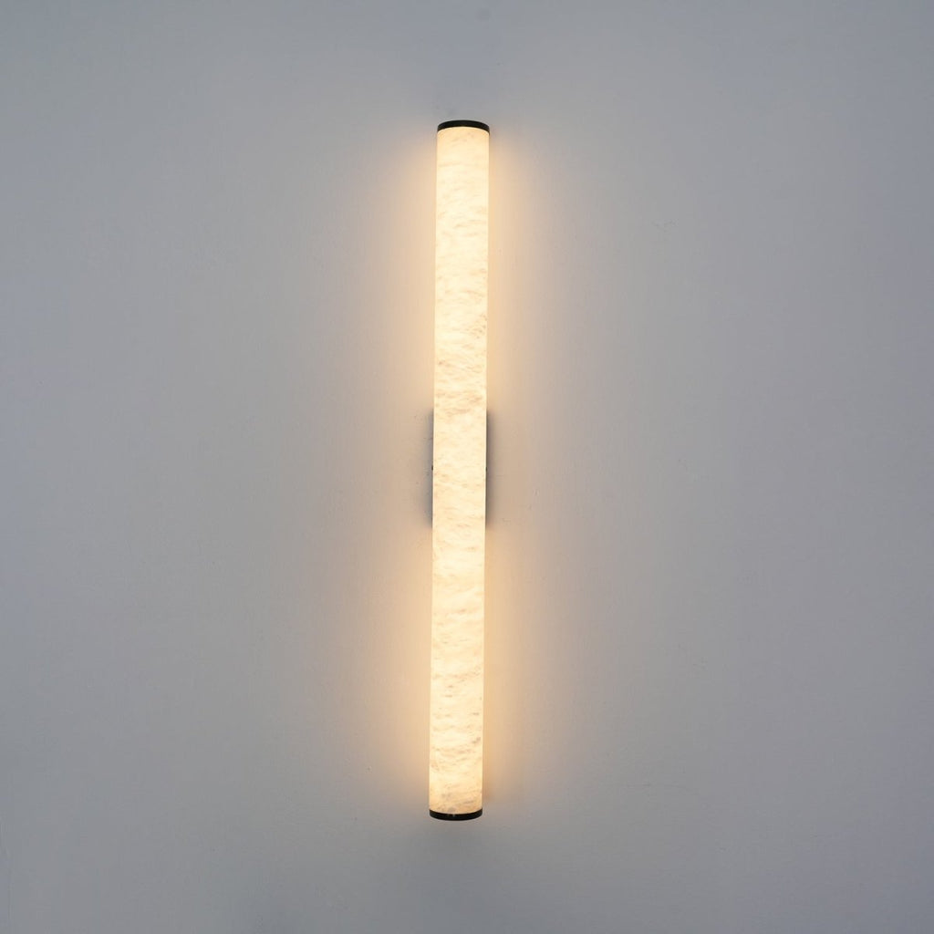 Alabaster Tube Wall Sconce With One Light LED Fixture