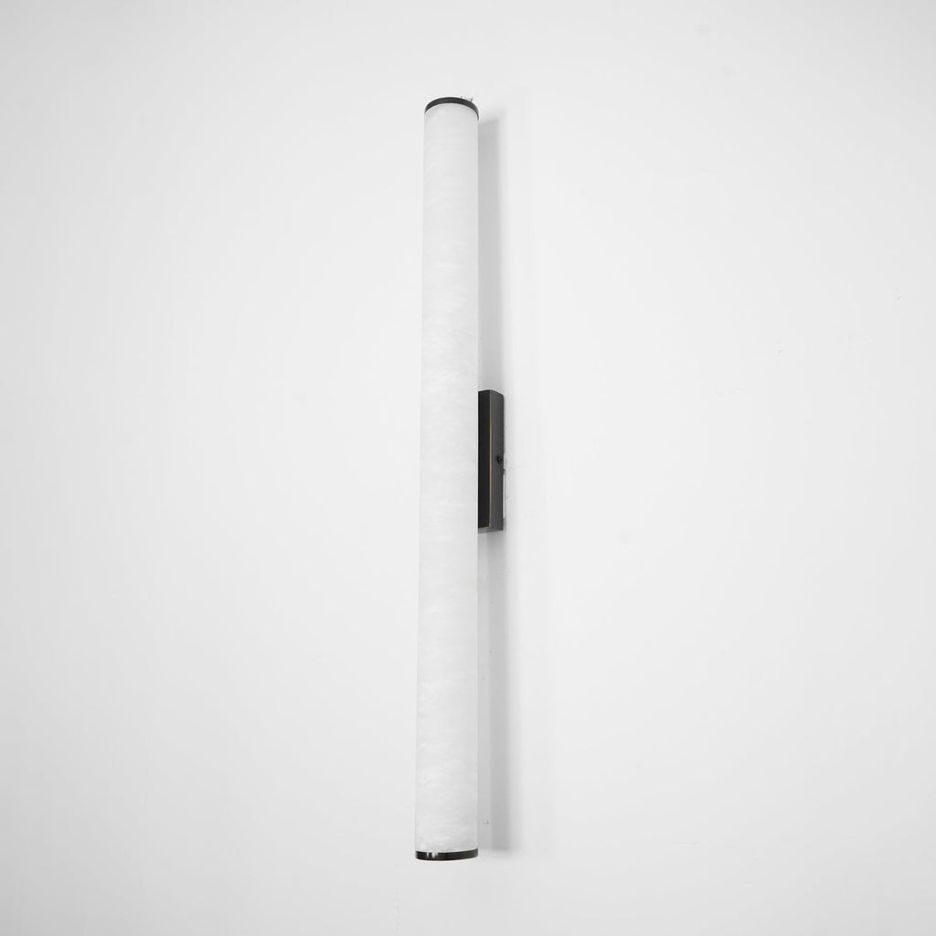Alabaster Tube Wall Sconce With One Light LED Fixture