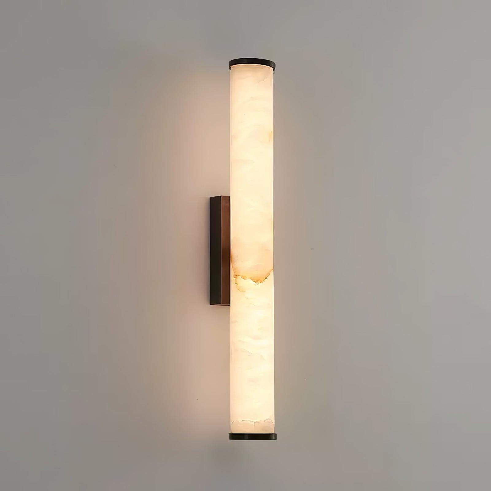 Alabaster Tube Wall Sconce With One Light LED Fixture
