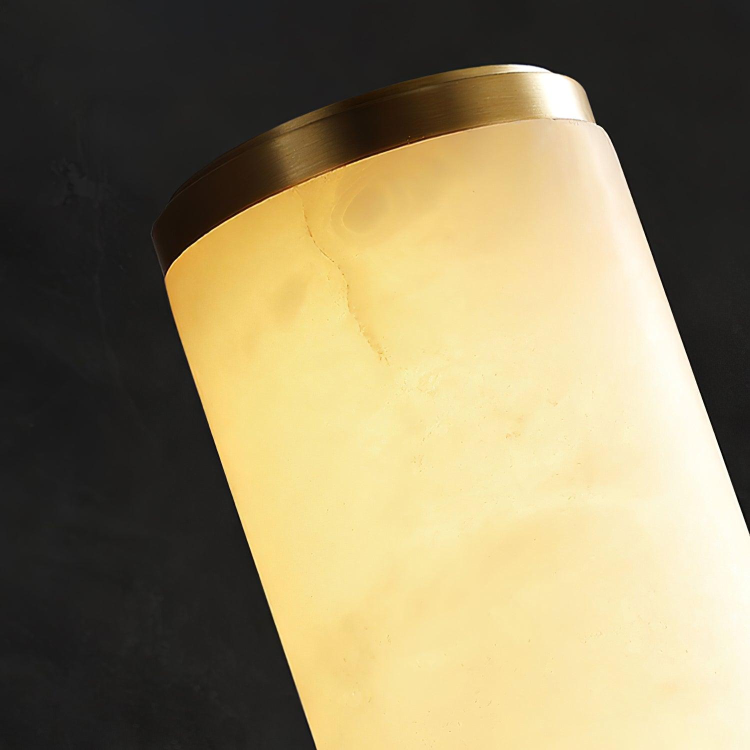 Alabaster Tube Wall Sconce With One Light LED Fixture