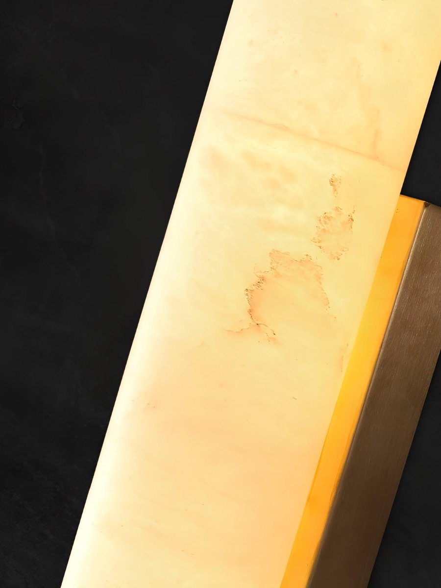 Alabaster Tube Wall Sconce With One Light LED Fixture