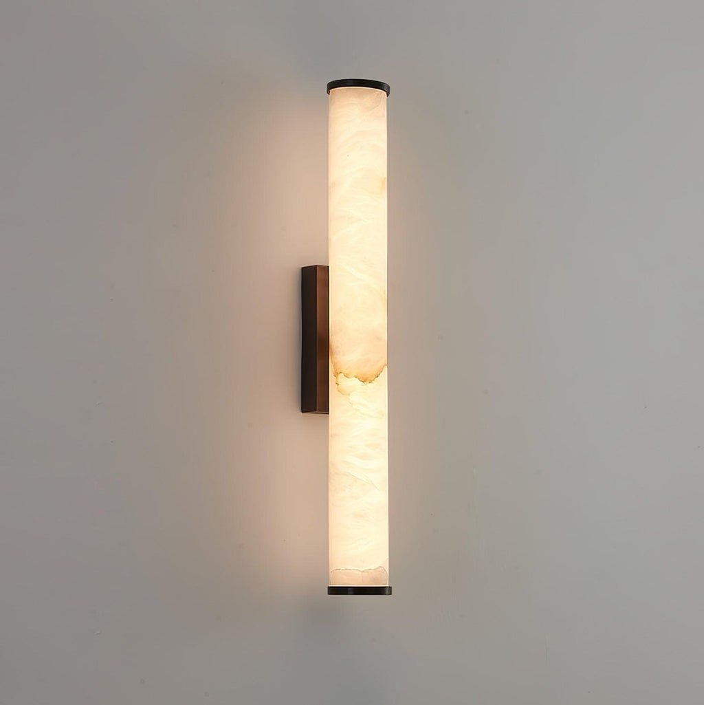 Alabaster Tube Wall Sconce With One Light LED Fixture