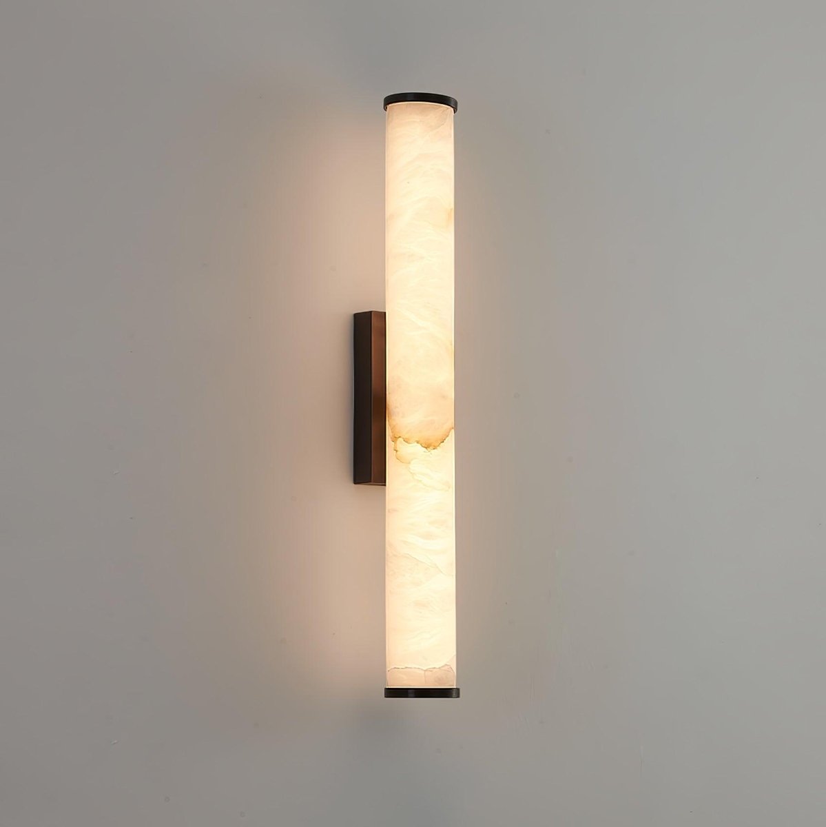 Alabaster Tube Wall Sconce With One Light LED Fixture