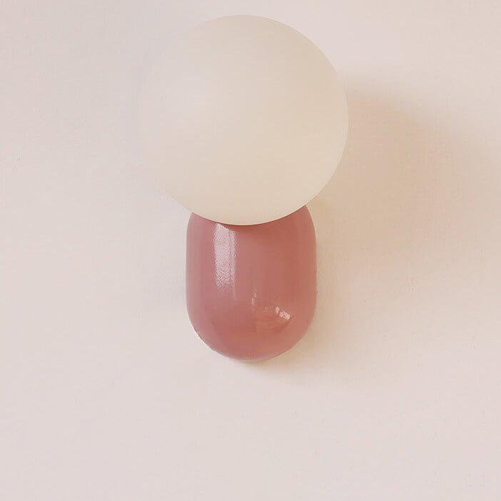 Aplique de pared moderno con globo de vidrio y una luz para iluminación del hogar