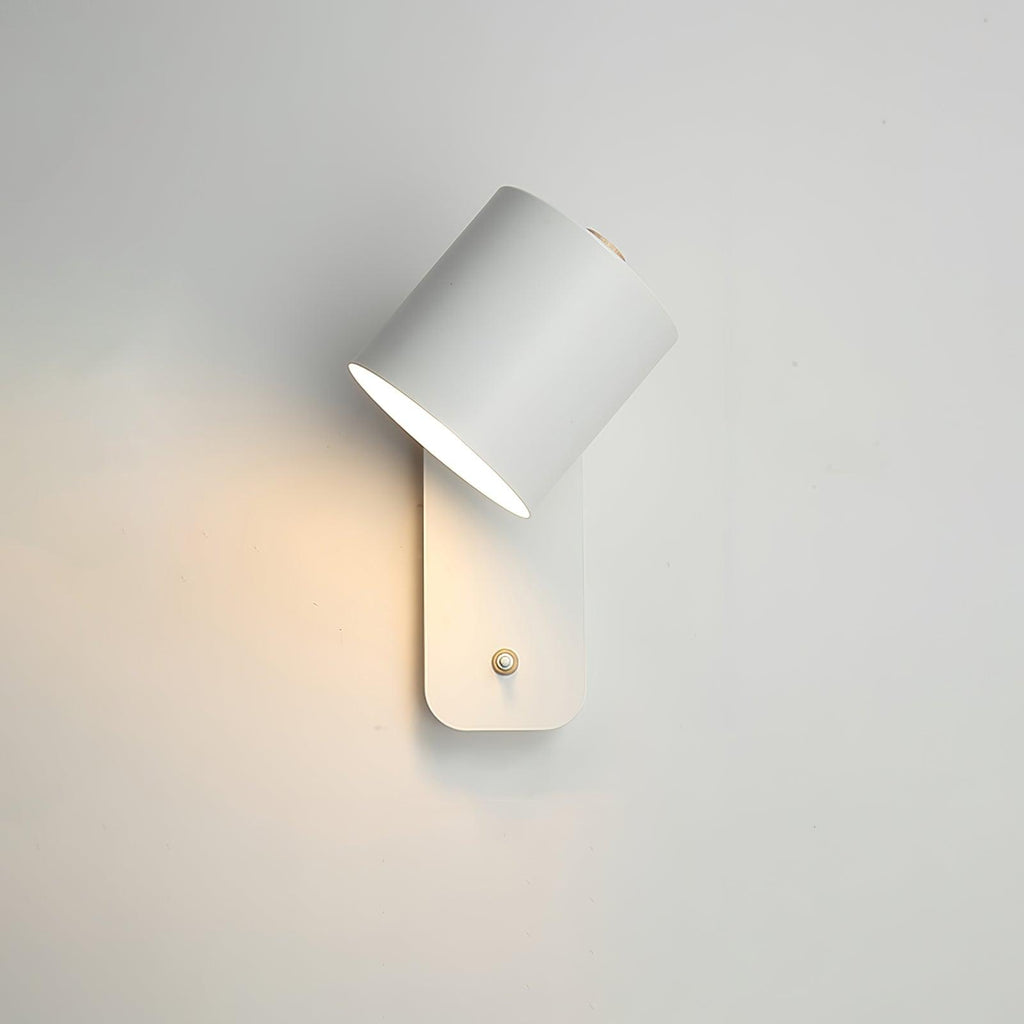 Applique da parete con testa rotante e LED cilindrico per illuminazione murale