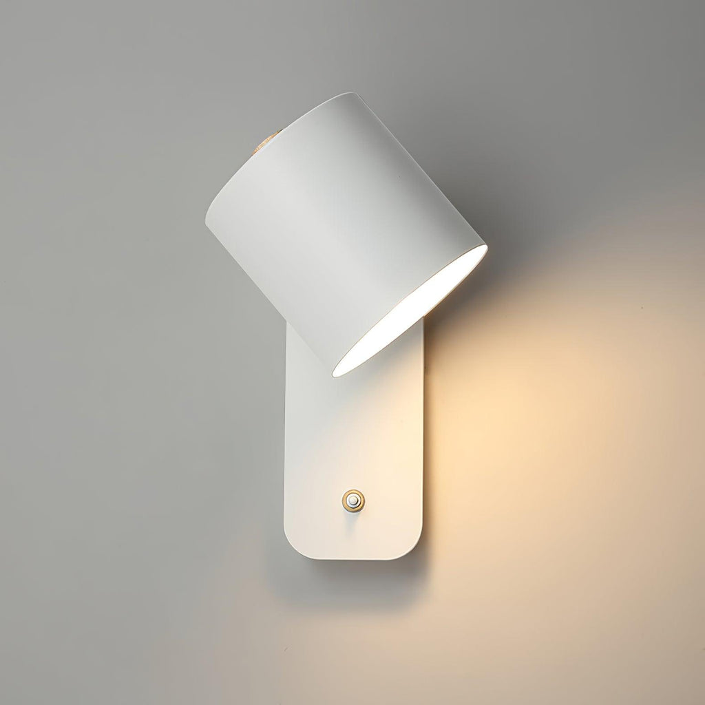 Applique da parete con testa rotante e LED cilindrico per illuminazione murale