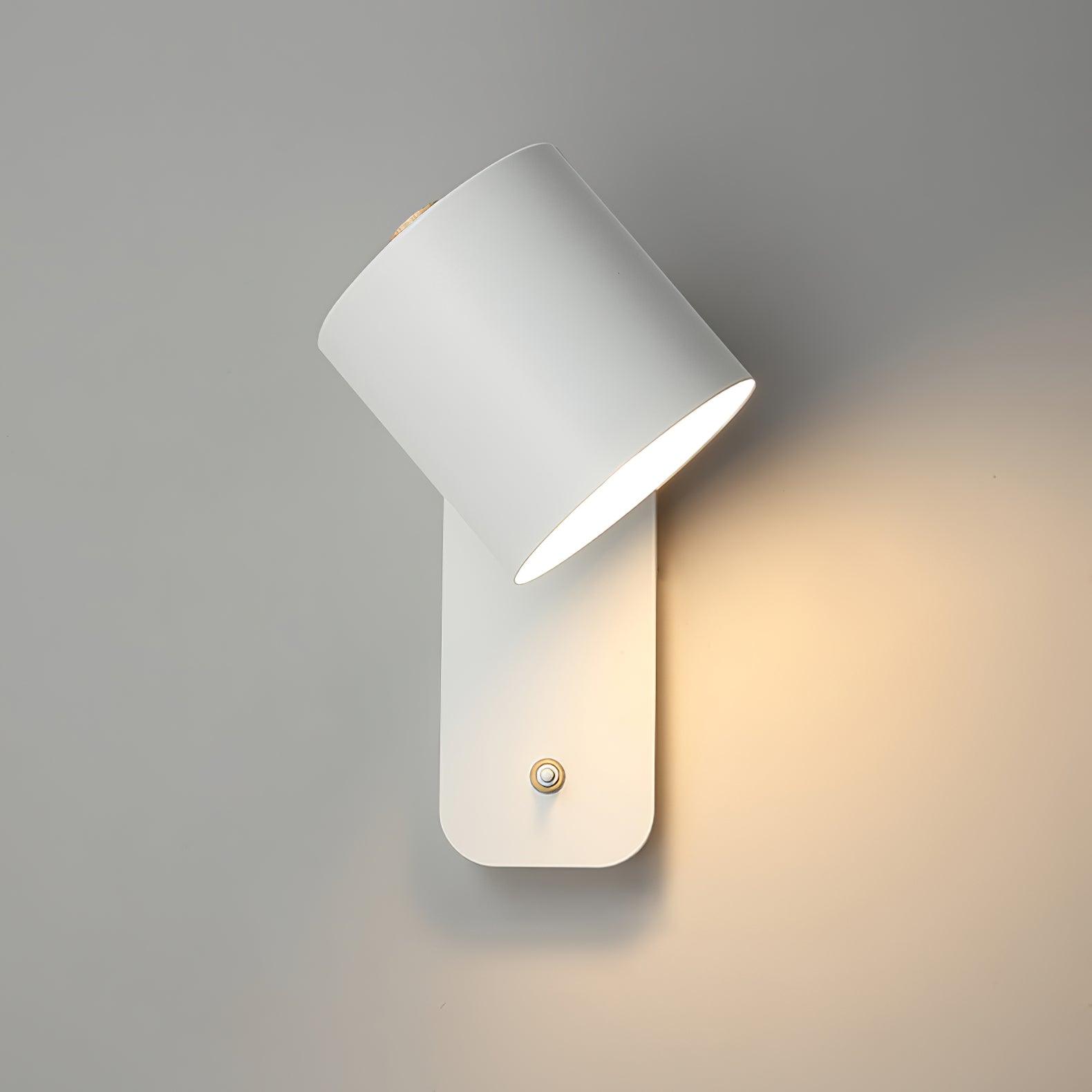 Applique da parete con testa rotante e LED cilindrico per illuminazione murale