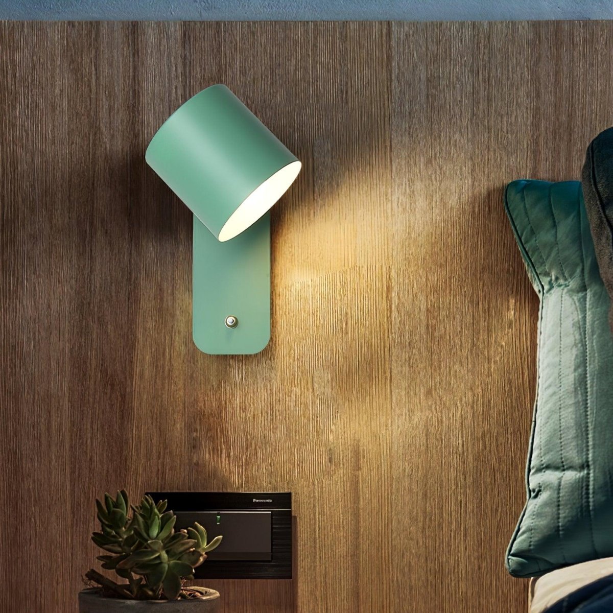 Applique da parete con testa rotante e LED cilindrico per illuminazione murale