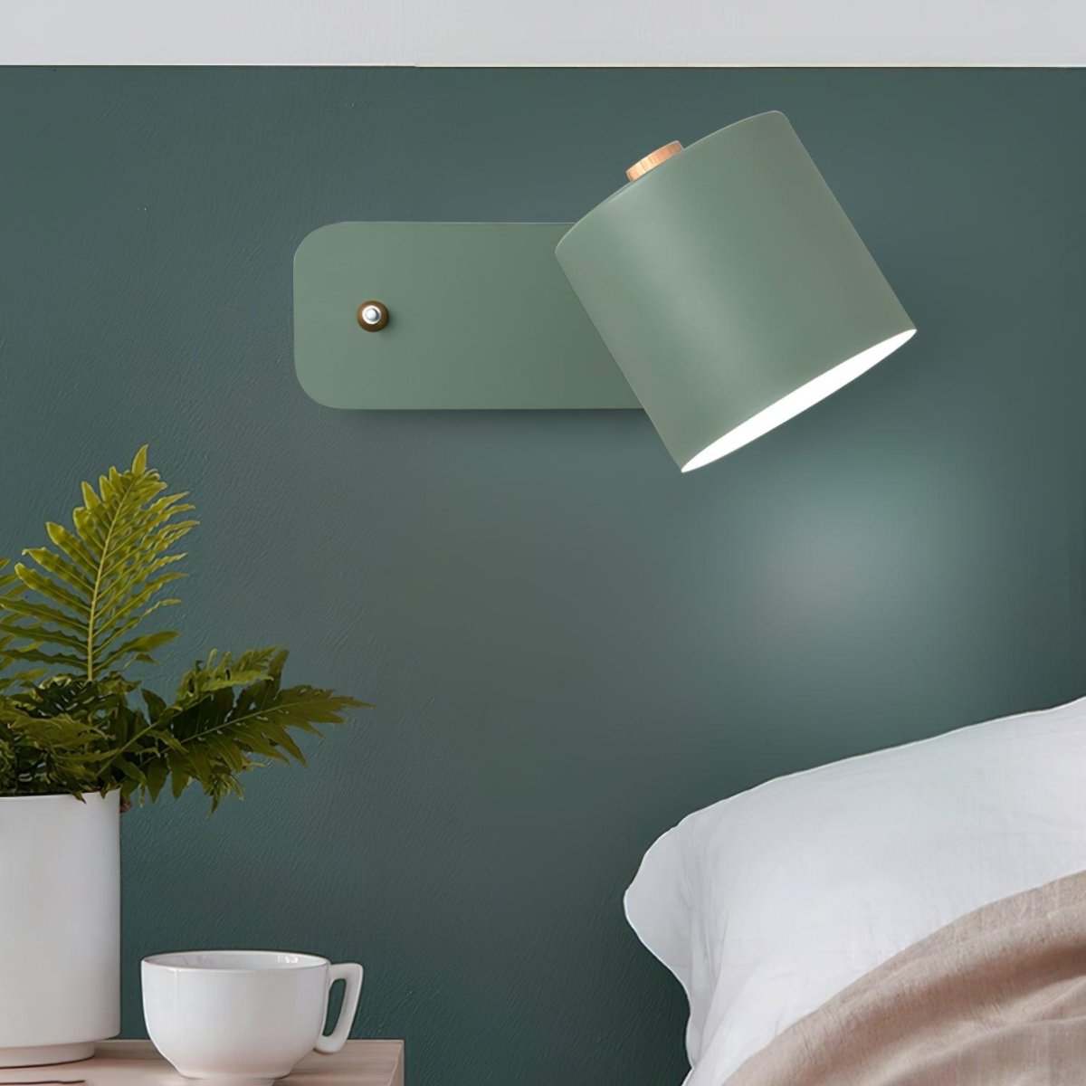 Applique da parete con testa rotante e LED cilindrico per illuminazione murale