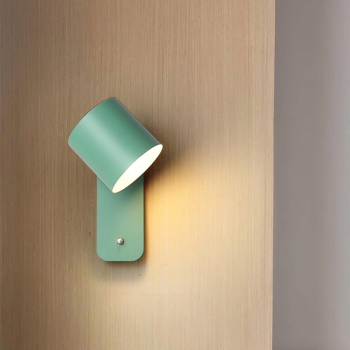 Applique da parete con testa rotante e LED cilindrico per illuminazione murale