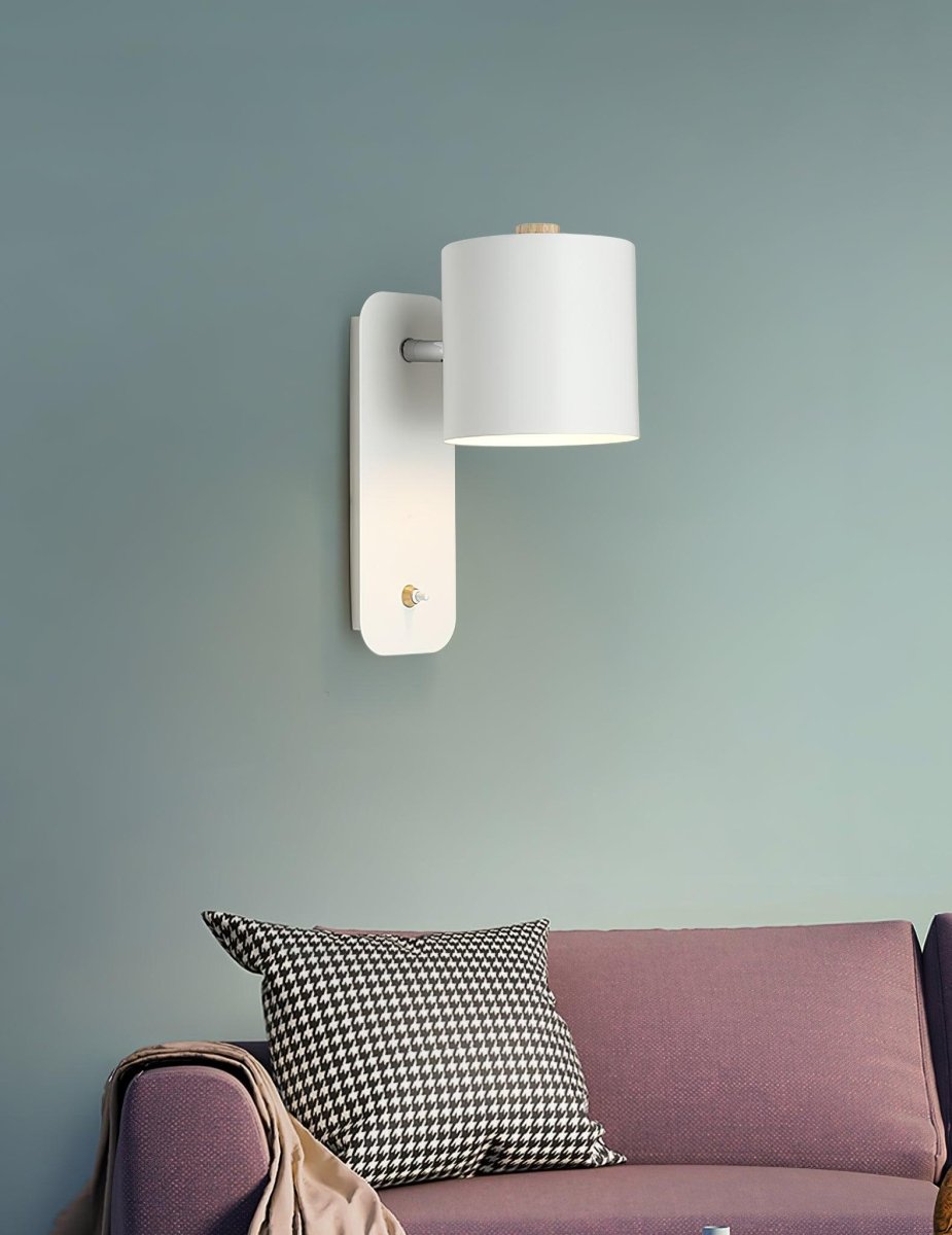 Applique da parete con testa rotante e LED cilindrico per illuminazione murale