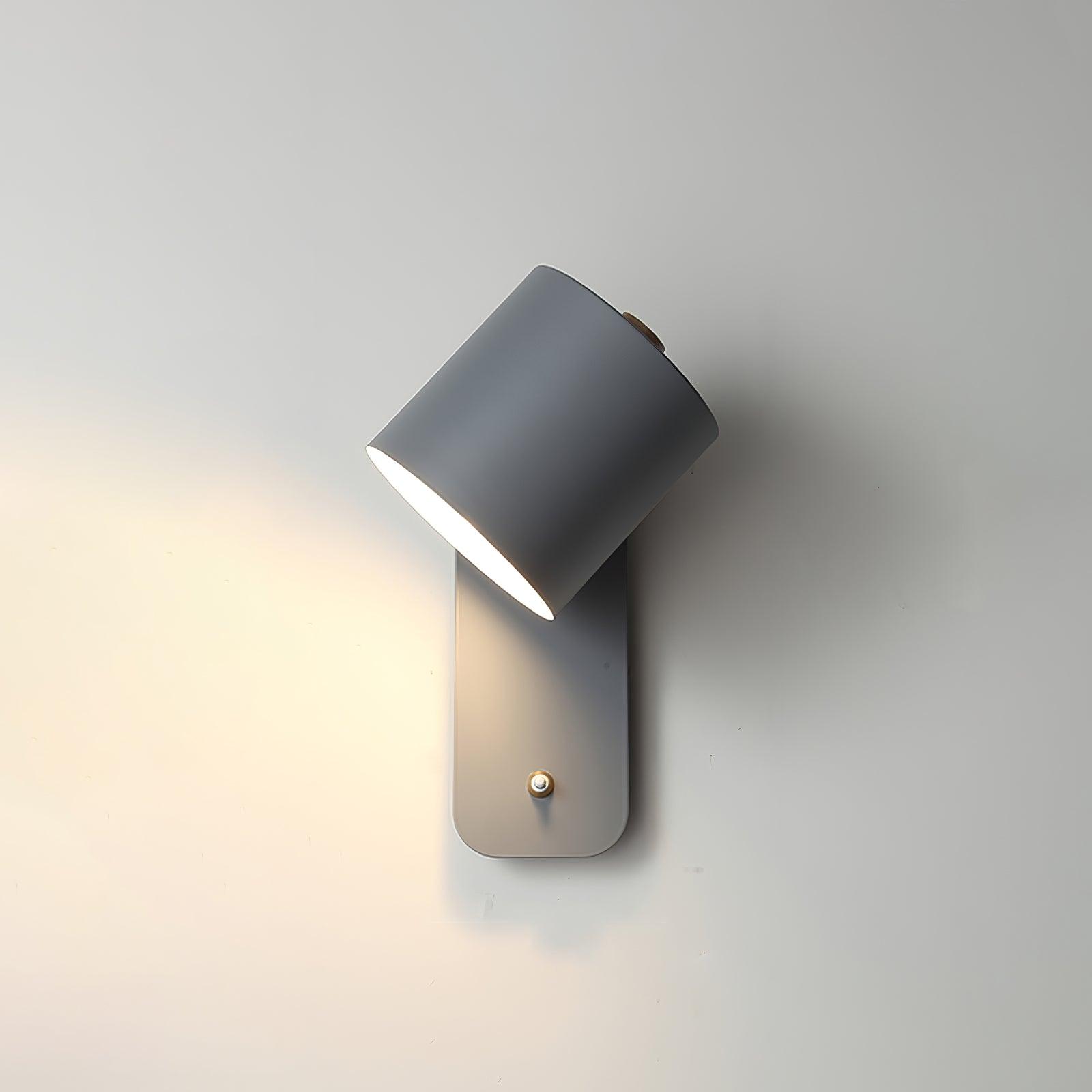 Applique da parete con testa rotante e LED cilindrico per illuminazione murale